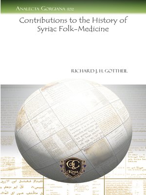 cover image of Contributions to the History of Syriac Folk-Medicine